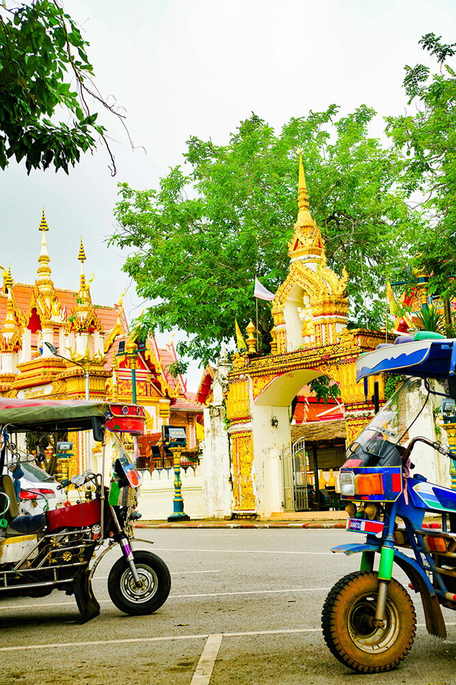 Straßenszene in Nakhon Phanom Thailand